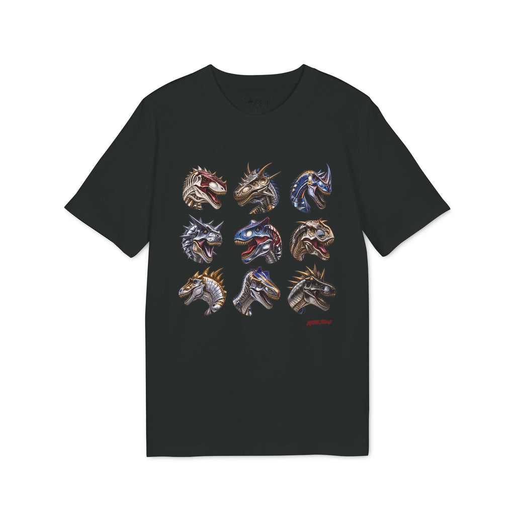 Dragon Heads Grid Graphic T-Shirt — 'RZME' Back Logo