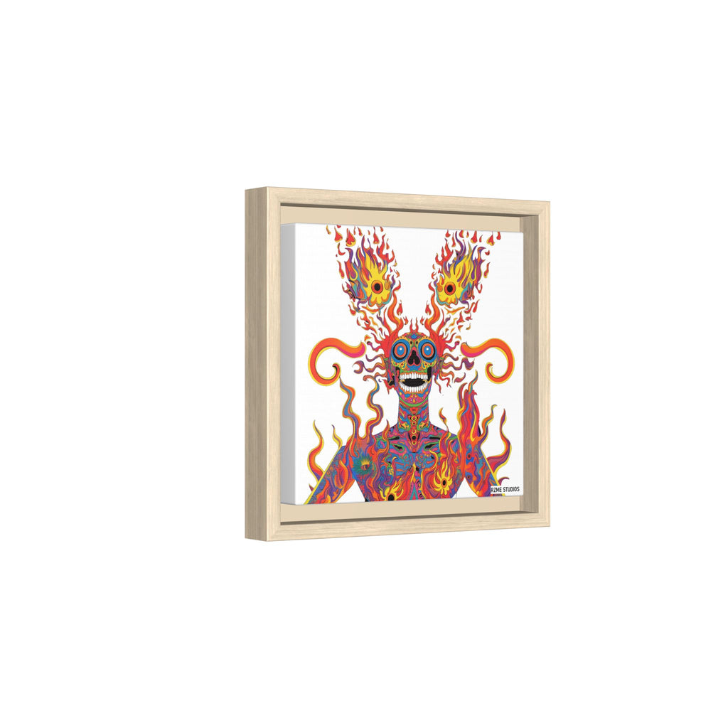 Essentials Mix/ Psychedelic Fire - Matte Canvas, Framed (Multi-color)