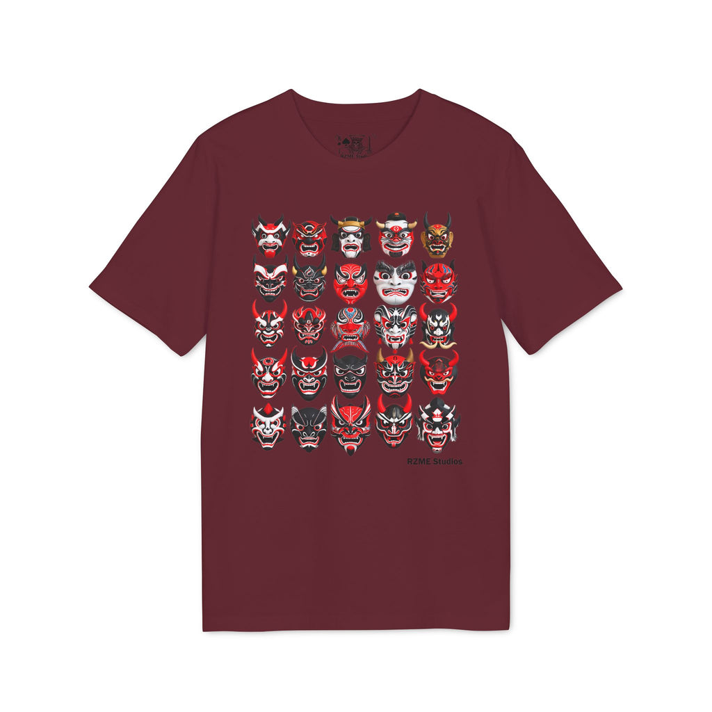 JP - Oni Mask I - Vintage Burgundy T-shirt