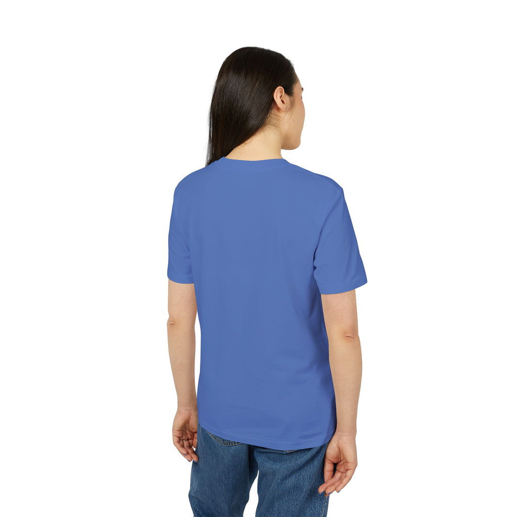Keith Haring Style Pop Art T‑Shirt — Blue Dancing Figure Graphic Tee
