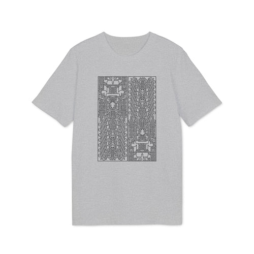 Abstract Circuit Grid T‑Shirt — Techno Geometric Graphic Tee