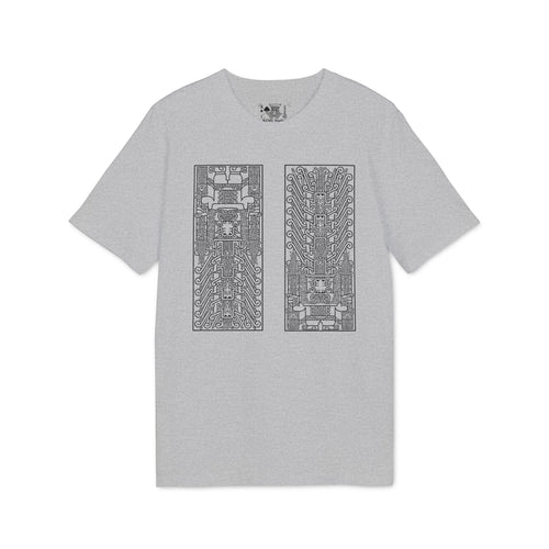 Abstract Circuit Grid T‑Shirt — Techno Geometric Graphic Tee