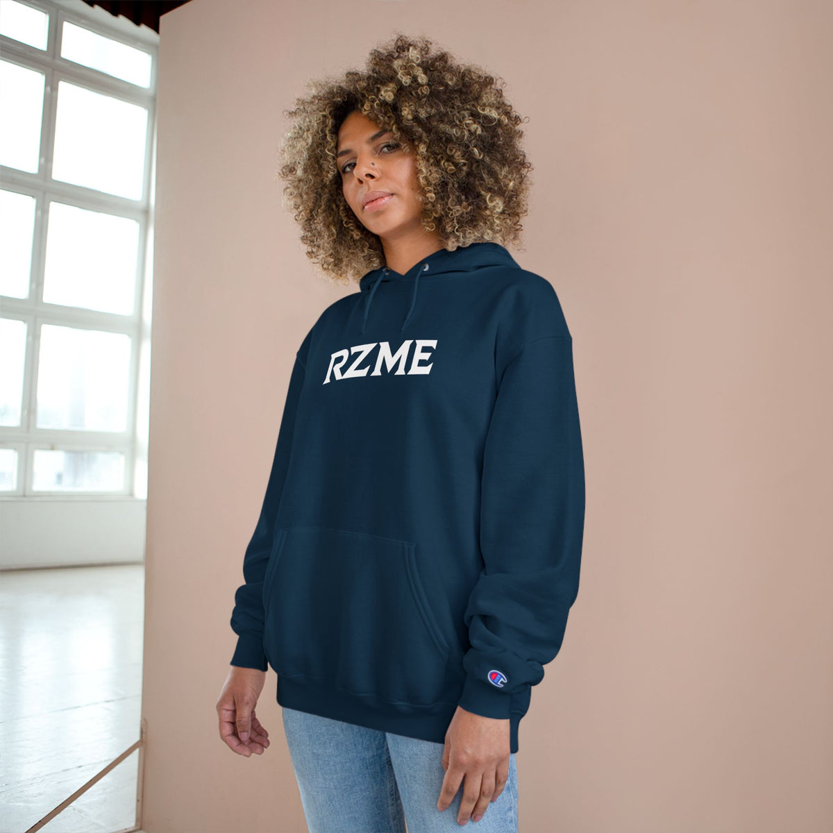 Collab RZME x Champion Stacked Logo Hoodie