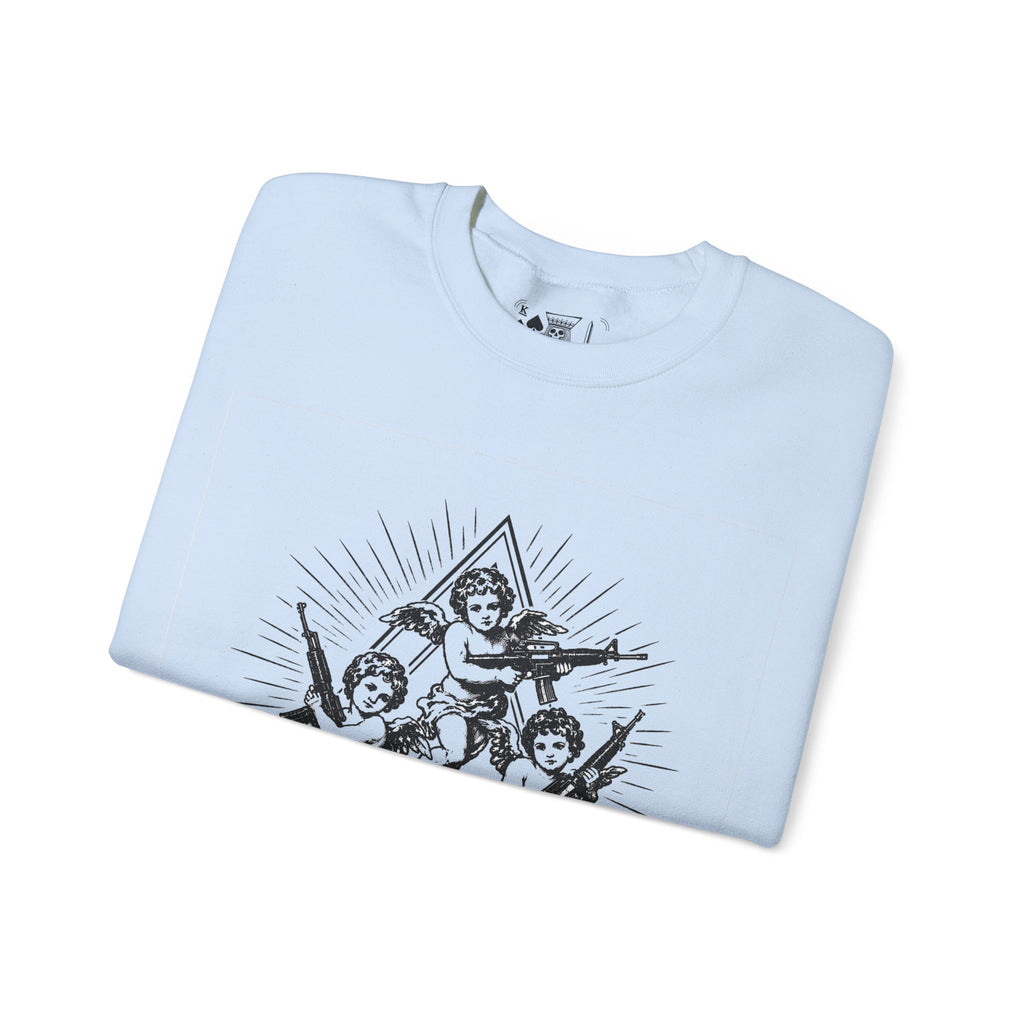 Angel Trio 'Holy' Crewneck Sweatshirt — Vintage Cherub Graphic