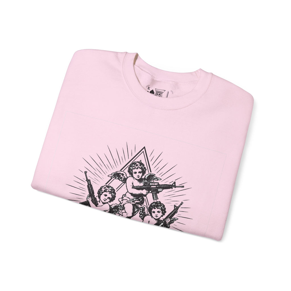 Angel Trio 'Holy' Crewneck Sweatshirt — Vintage Cherub Graphic