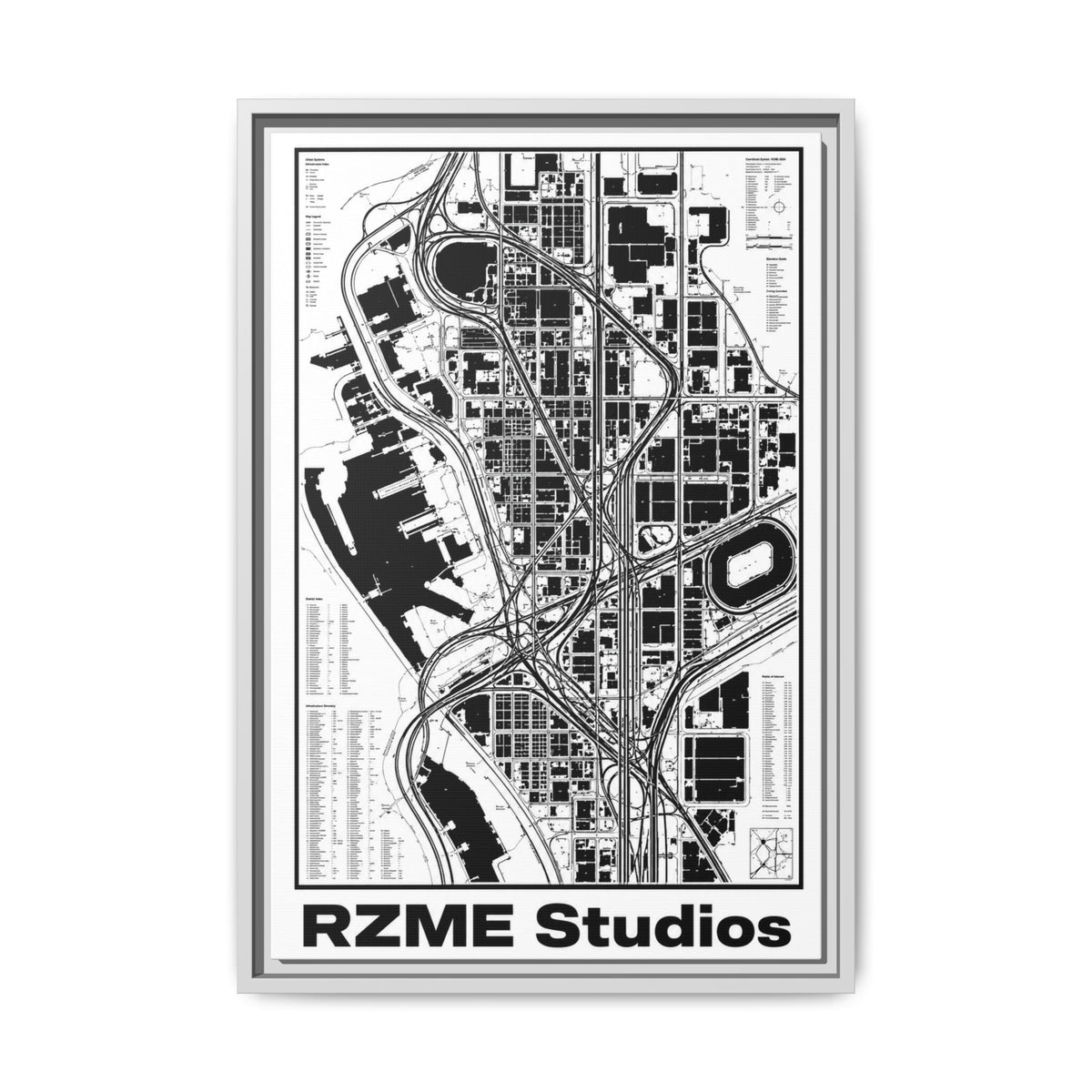 Matte Canvas, Framed (Multi-color)