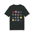 Creator Icons Graphic T-Shirt — Playful Retro Sticker Grid Tee