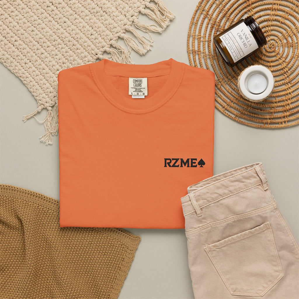 Essentials Mix/ Embroidered RZME Logo T-shirt Orange