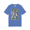 Keith Haring Style Pop Art T‑Shirt — Blue Dancing Figure Graphic Tee